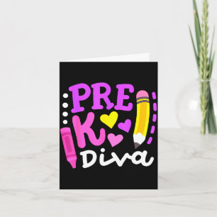 Pre-k diva funny welcome back to school teachers card