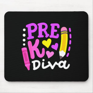 Pre-k diva funny welcome back to school teachers mouse pad
