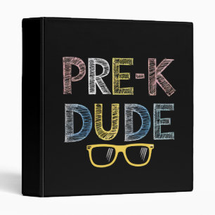 Pre-K Dude Back to School First Day of Preschool Binder