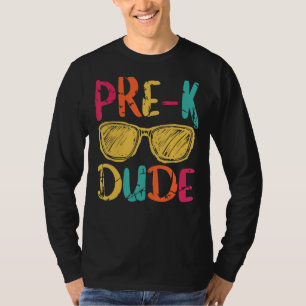 Pre K Dude Back To School Students Teachers Vintag T-Shirt