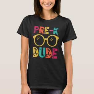 Pre k Dude Glasses Back To School Teacher Student  T-Shirt