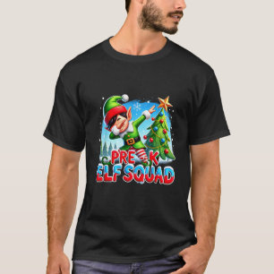 Pre K Elf Squad Merry Christmas Funny Class School T-Shirt