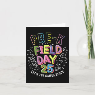 Pre-k Field Day 2025 Let The Games Begin Kids Teac Card