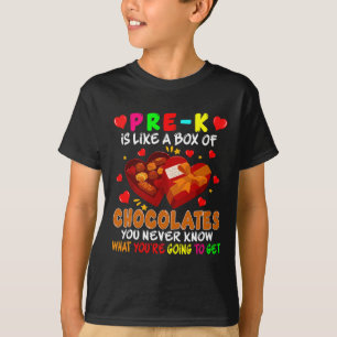 Pre-k Fun Box Of Chocolates Valentine's Day Teache T-Shirt