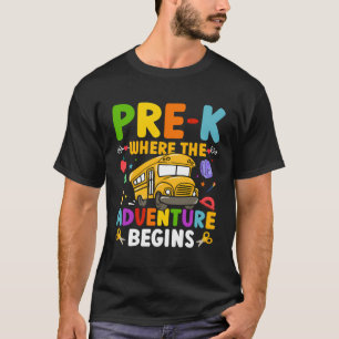Pre K Funny Elementary School Bus Driver Teacher K T-Shirt