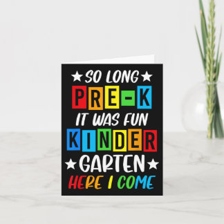 Pre-k Grad 2025 Preschool Graduation 2025 So Long  Card