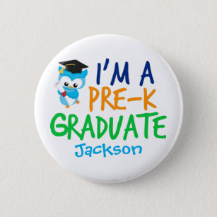 Pre-K Graduate Cute Custom Preschool Graduation 2 Inch Round Button
