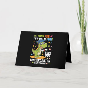Pre K Graduate Kindergarten Dinosaur T Rex Thank You Card
