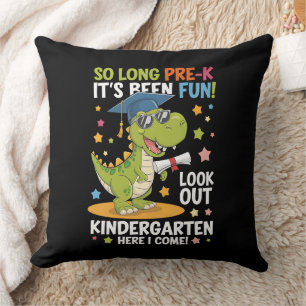 Pre K Graduate Kindergarten Dinosaur T Rex Throw Pillow
