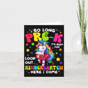 Pre-k Graduation 2025 Kindergarten Here I Come Uni Card