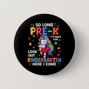 Pre-k Graduation 2025 Unicorn Girl Kindergarten He 2 Inch Round Button