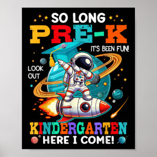 Pre-k Graduation Funny Preschool Graduate Boys Gir Poster