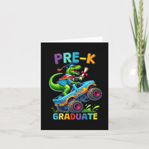 Pre-k Graduation Monster Truck Dinosaur Boys Kids  Card