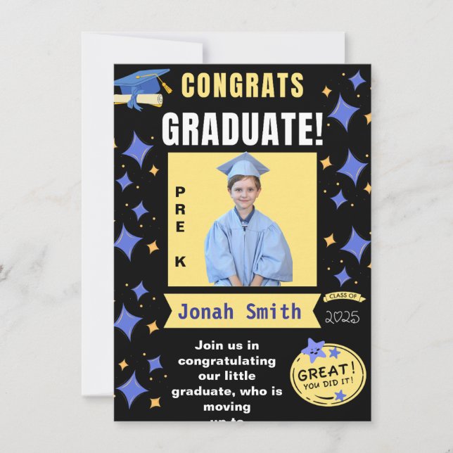 PRE-K GRADUATION PHOTO ANNOUNCEMENT 2025 (Front)