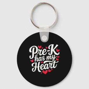 Pre-k Has My Heart Funny Valentines Day Teacher St Keychain