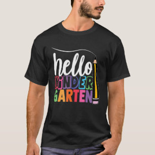 Pre-K Hello Kindergarten First Day Of School Back T-Shirt