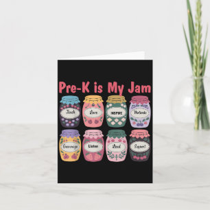 Pre K Is My Jam Back To School Teacher Students Ki Card