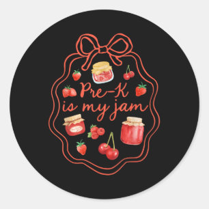 Pre-k Is My Jam Cute Preschool Teacher Back To Sch Classic Round Sticker
