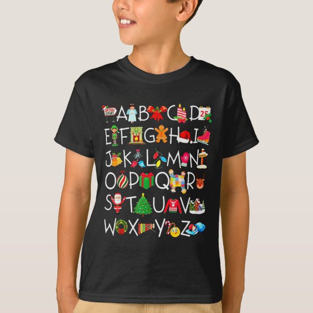Pre-k Kindergarten Teachers Students Kids Christma T-Shirt (Front)