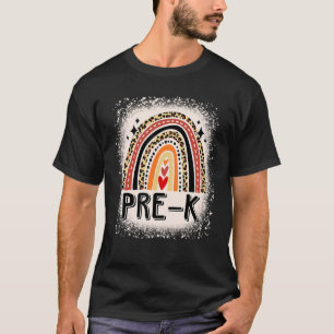 Pre K Leopard Rainbow teacher team Pre K squad gir T-Shirt