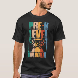 Pre K Level Unlocked Back To School Game Controlle T-Shirt