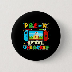 Pre-k Level Unlocked Video Gamer Boys Kids Ck To S 2 Inch Round Button