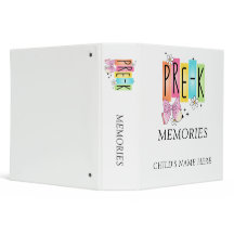 Pre-K Memories Custom Child's Name 3-Ring Binder