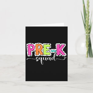 Pre-k Squad Back To School Dalmatian Dots  Card