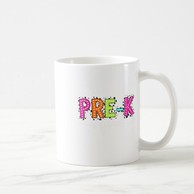 Pre-k Squad Back To School Dalmatian Dots  Coffee Mug (Right)