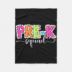 Pre-k Squad Back To School Dalmatian Dots Fleece Blanket