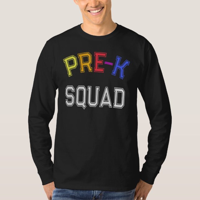 PRE-K SQUAD Reading Teacher Kindergarten Reader Cr T-Shirt (Front)