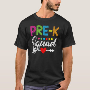 Pre K Squad Teacher Student Kids Preschool Back To T-Shirt