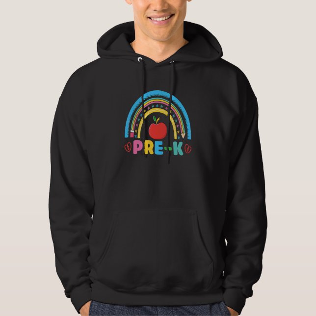 Pre K Squad Teacher Student Preschool Back To Scho Hoodie (Front)