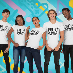 Pre-K Squad with Teacher's Name on Back Pre-School T-Shirt