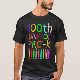 Pre K Student Boys Girls Kids  100 Days Of School T-Shirt
