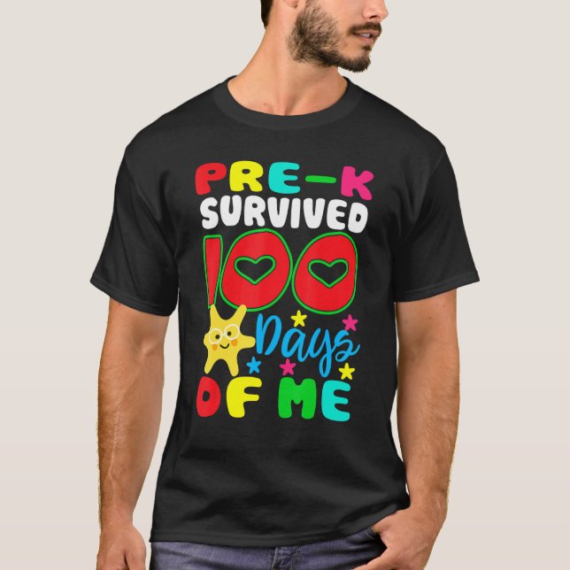 Pre-k Survived 100 Days Of Me for Teacher Child Gi T-Shirt (Front)