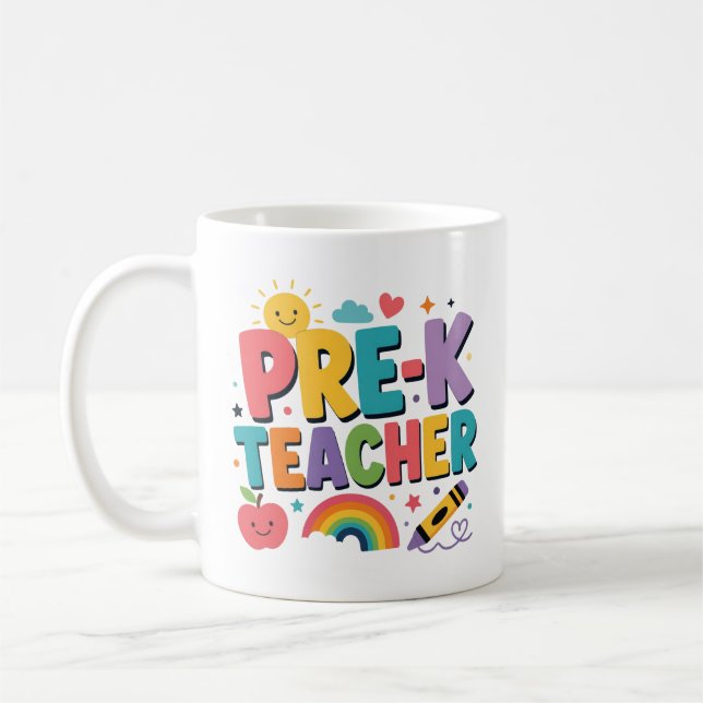 Pre-K Teacher Appreciation Gift Coffee Mug (Left)