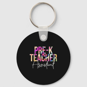 Pre-k Teacher Istant Tie Dye Back To School Apprec Keychain