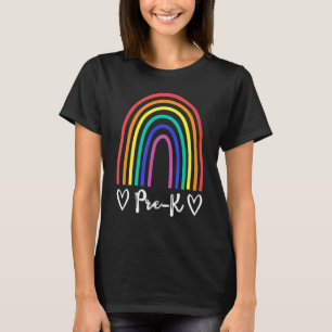 Pre K Team Teacher Or Student Rainbow Team Prescho T-Shirt
