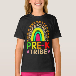 Pre-K Tribe Rainbow Leopard Back To School T-Shirt