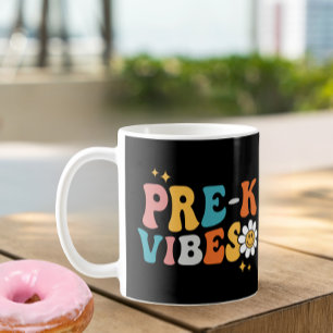 Pre-K Vibes Groovy Design Mug