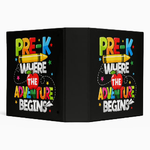 Pre-K Where The Adventure Begins Back to School Binder