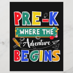 Pre-K Where The Adventure Begins Funny School Letterhead