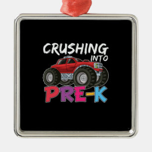 Pre Kindergarten Crushing Into Pre Kindergarten Metal Ornament
