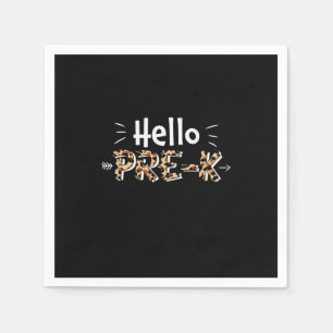 Pre Kindergarten Hello Pre Kindergarten Leopard Napkin