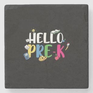 Pre Kindergarten Hello Pre Kindergarten Stone Coaster
