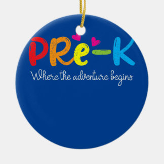 Pre Kindergarten Teacher Funny Back to School Pre Ceramic Ornament