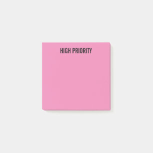 Pre-Labelled High Priority Pink Post-it Notes