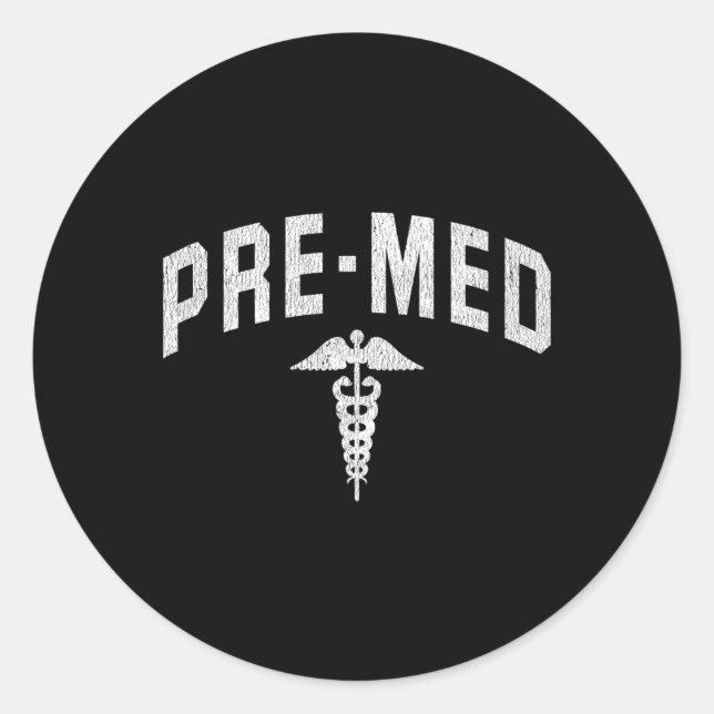 Pre-Med Student Pre Medicine Future Doctor Classic Round Sticker (Front)