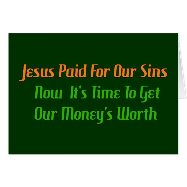 Pre-Paid Sin (Front Horizontal)